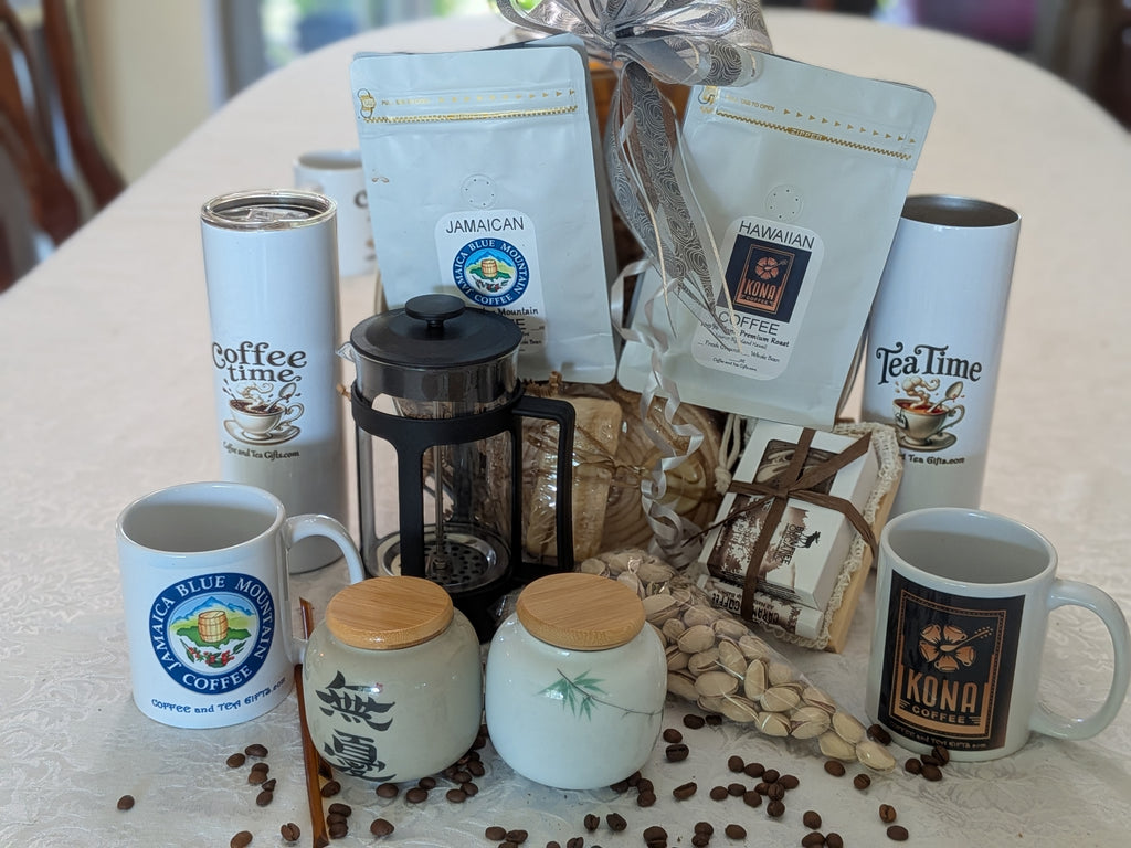 The Ultimate Coffee Connoisseur Gift Basket — Blue Mountain & Kona Coffee Set