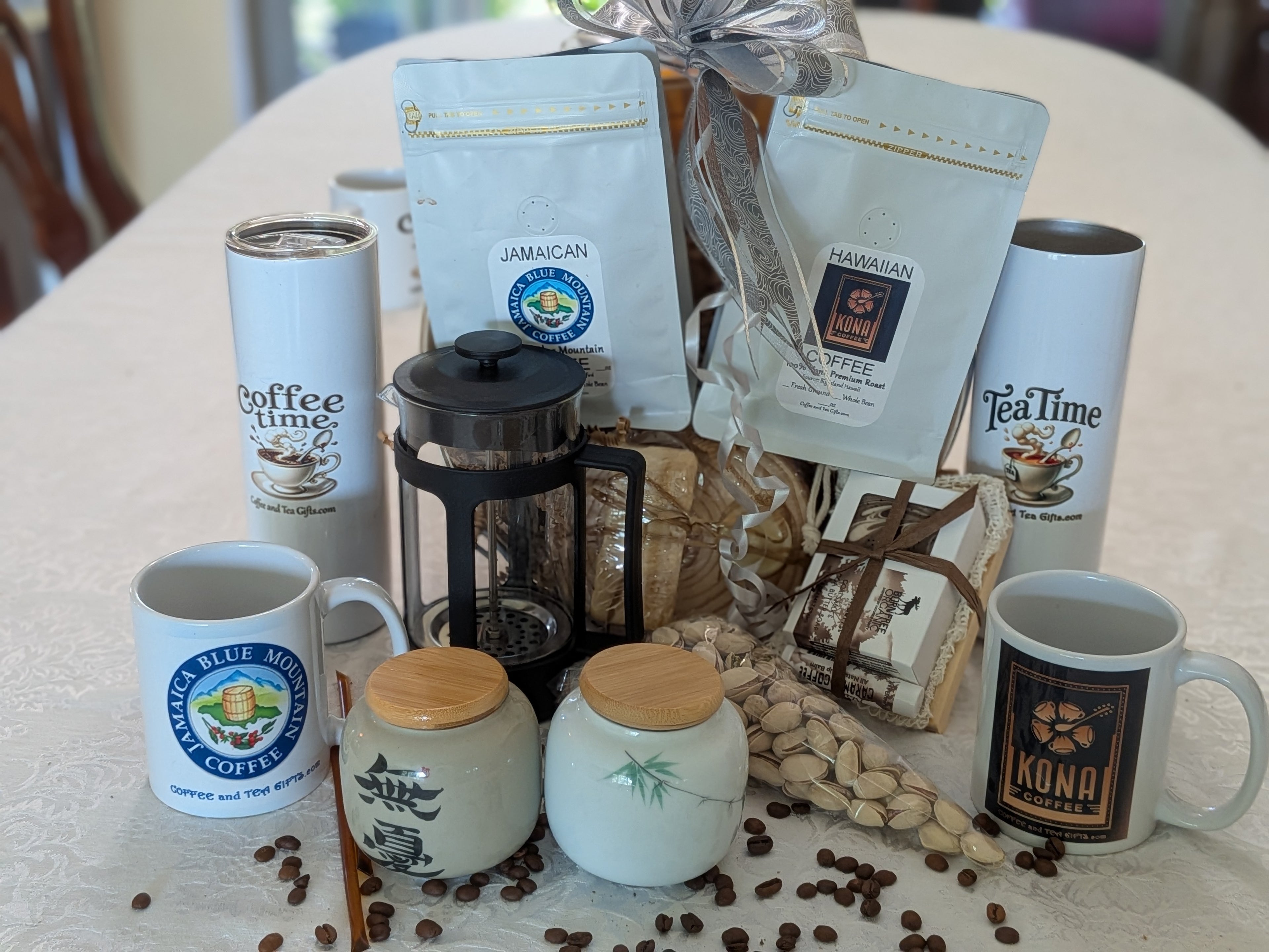The Ultimate Coffee Connoisseur Gift Basket — Blue Mountain & Kona Coffee Set