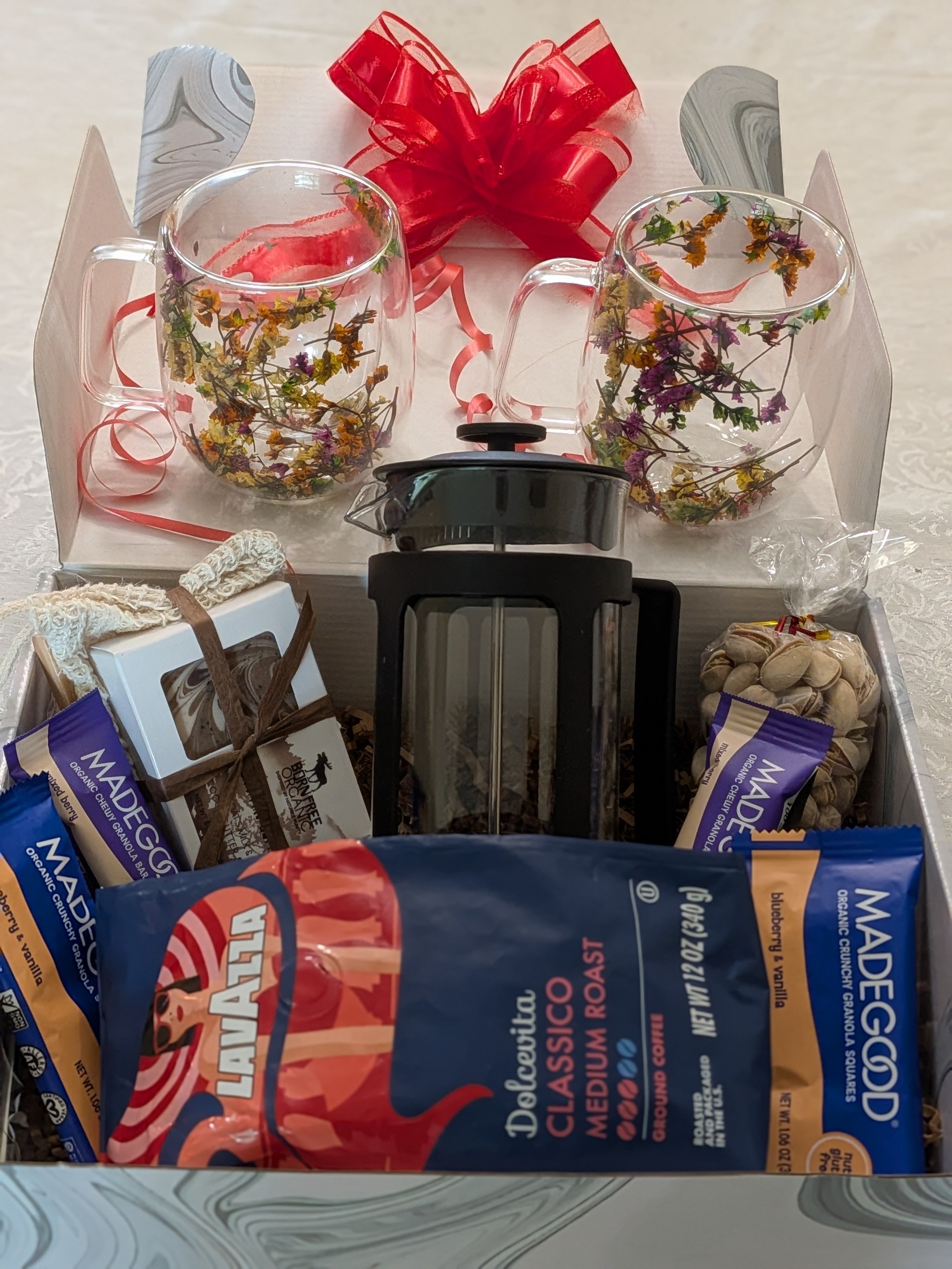 Ultimate Flower Mug Coffee Gift Box Set — Lavazza Coffee & Brewer