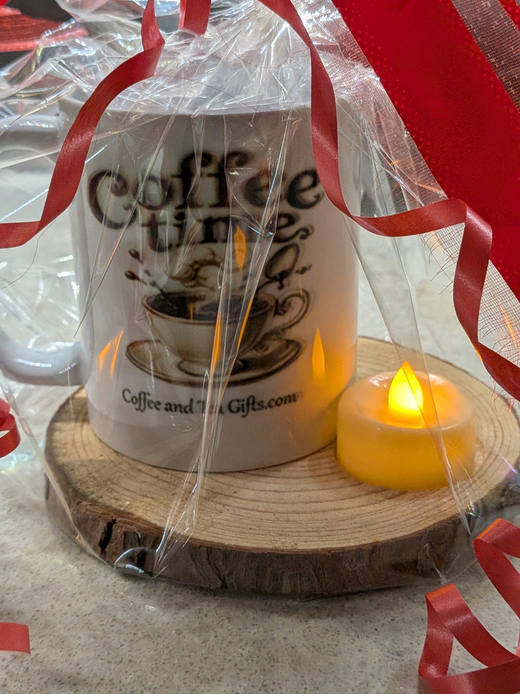 Coffee Time Mug & Cedarwood Lighted Coaster Gift Set