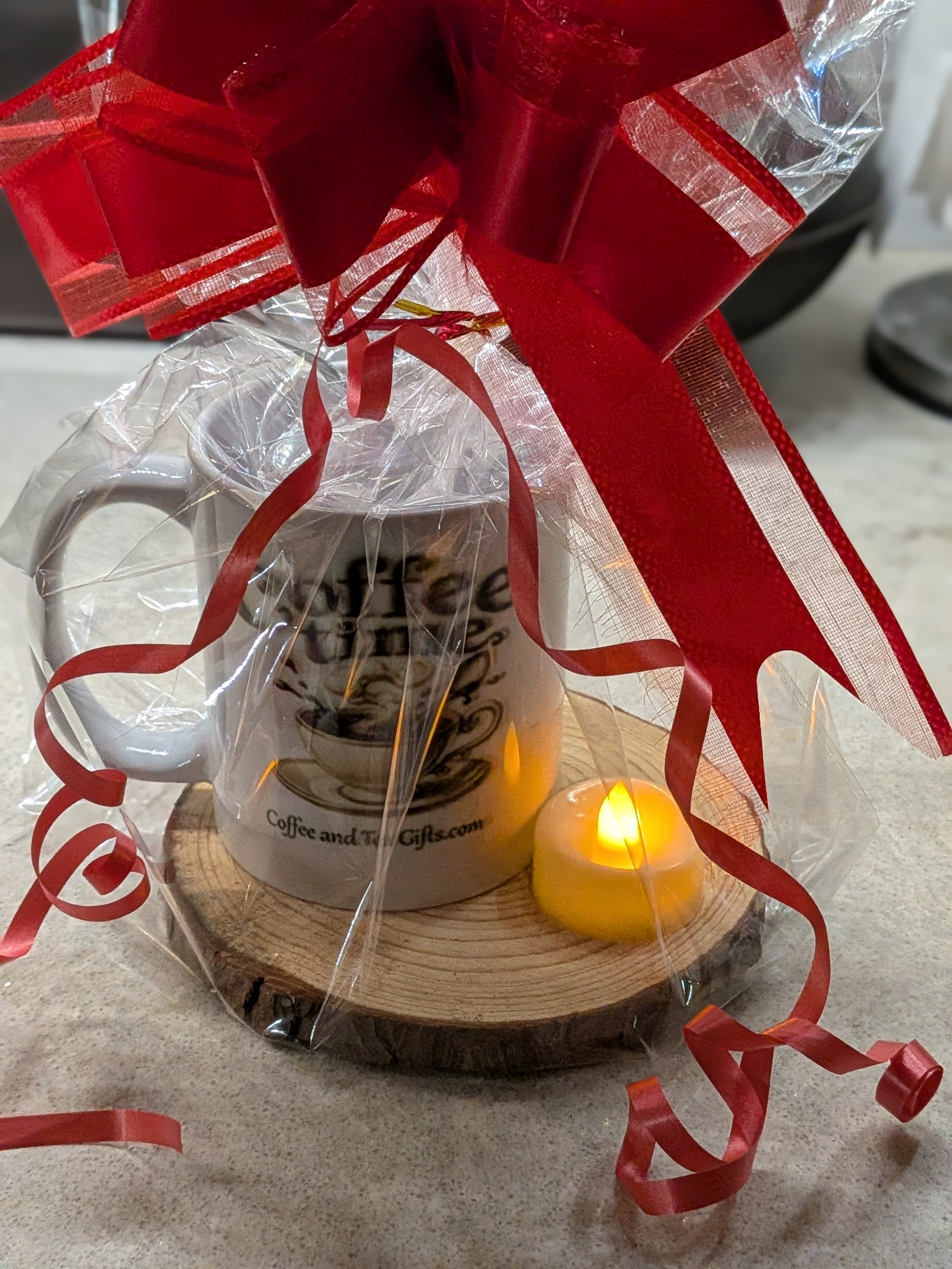 Coffee Time Mug & Cedarwood Lighted Coaster Gift Set