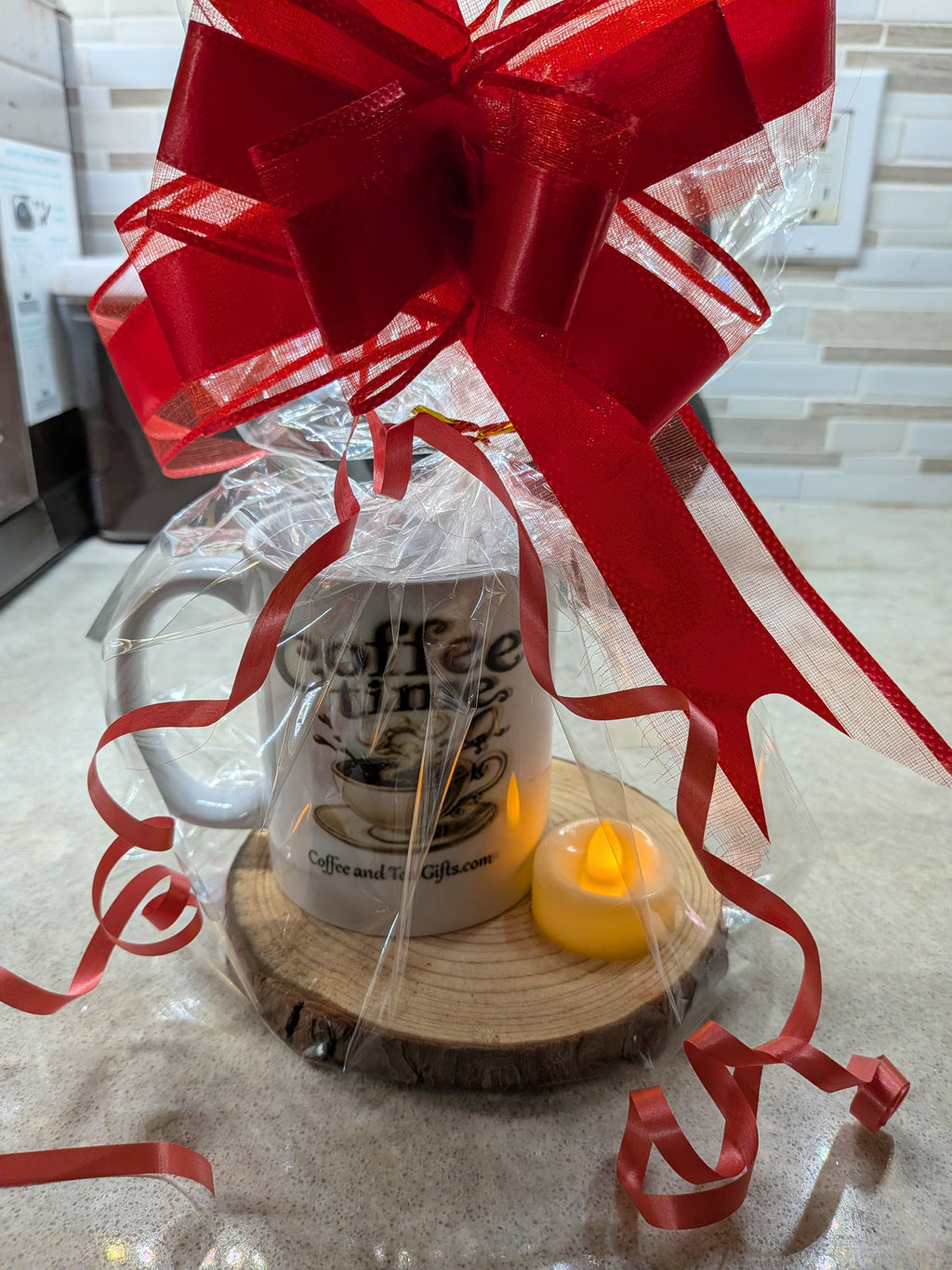 Coffee Time Mug & Cedarwood Lighted Coaster Gift Set