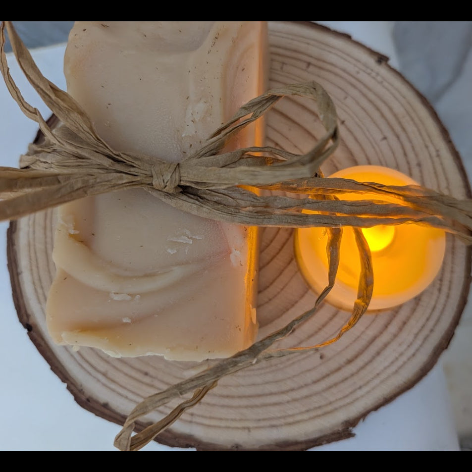 Goat Milk Soap and Lighted Cedarwood Soap Tray