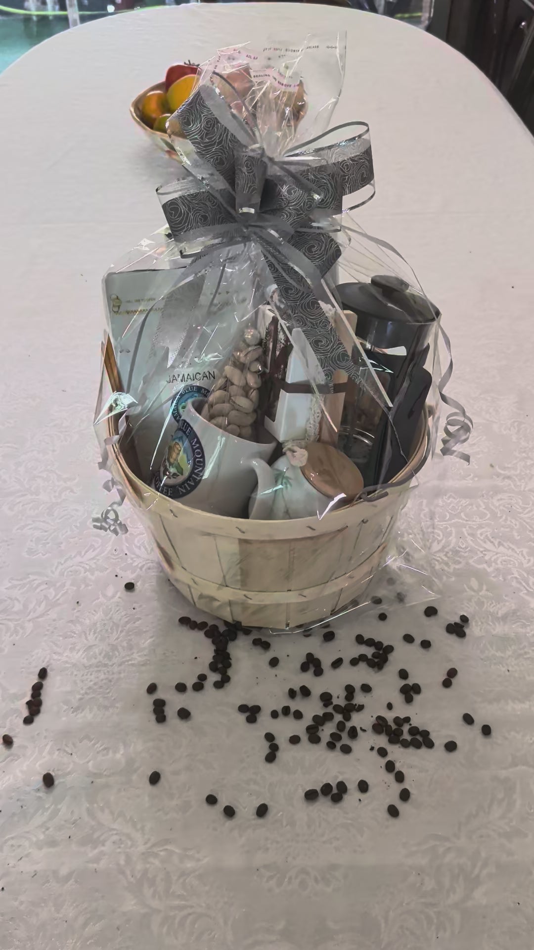 Premium Jamaican Blue Mountain Coffee Gift Basket — Brewer, Mug & Soap Set