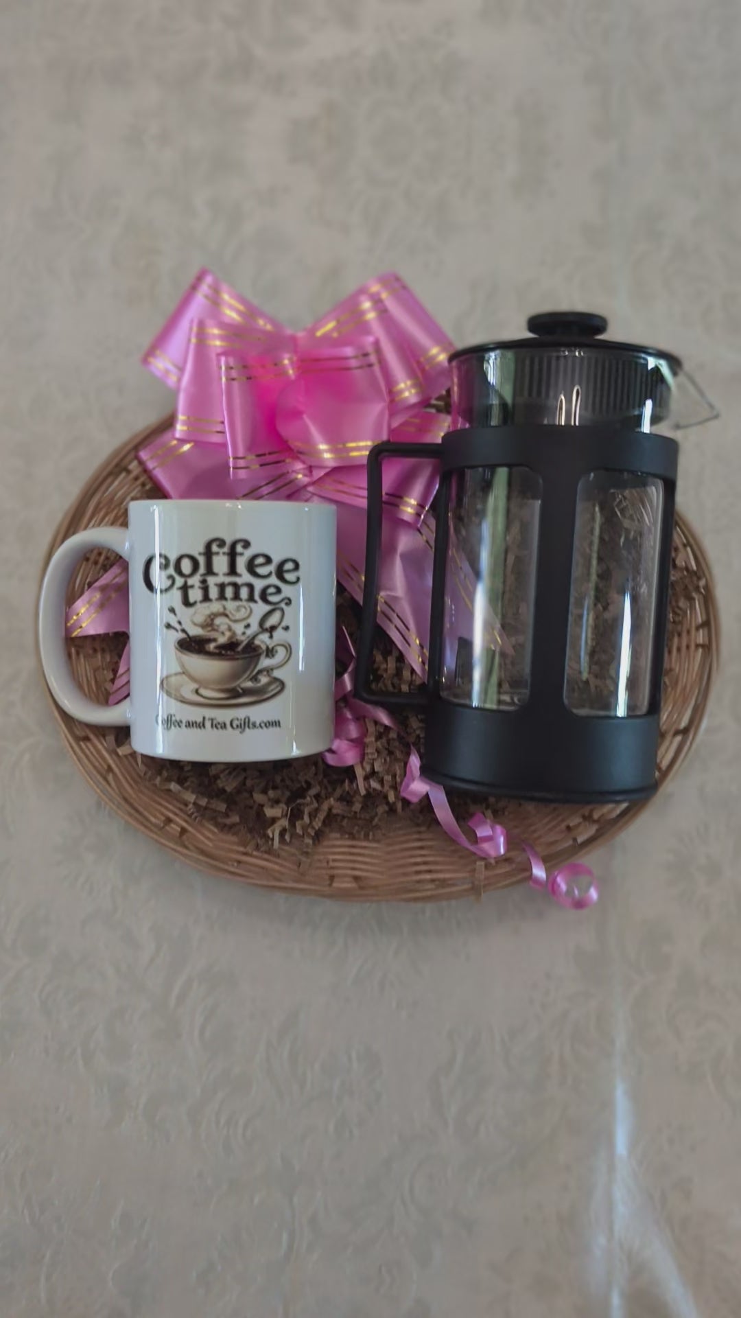 Large Coffee Brewer & Mug Gift Basket — Premium Coffee Lovers Gift