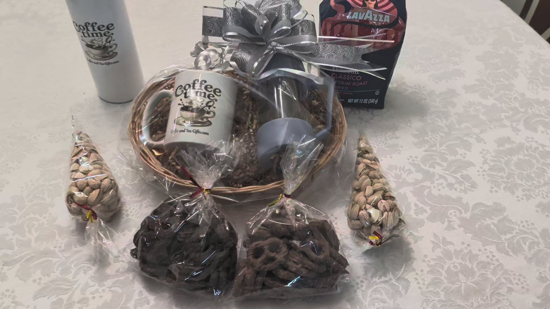 Individual Coffee Time Brewer & Mug Gift Basket — Single Serve Gift