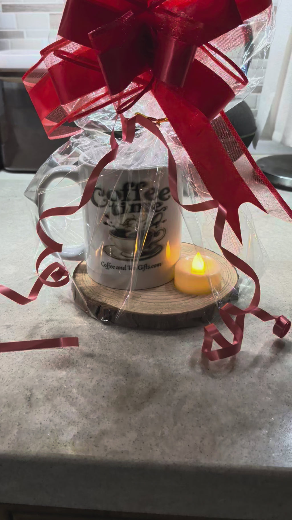 Coffee Time Mug & Cedarwood Lighted Coaster Gift Set