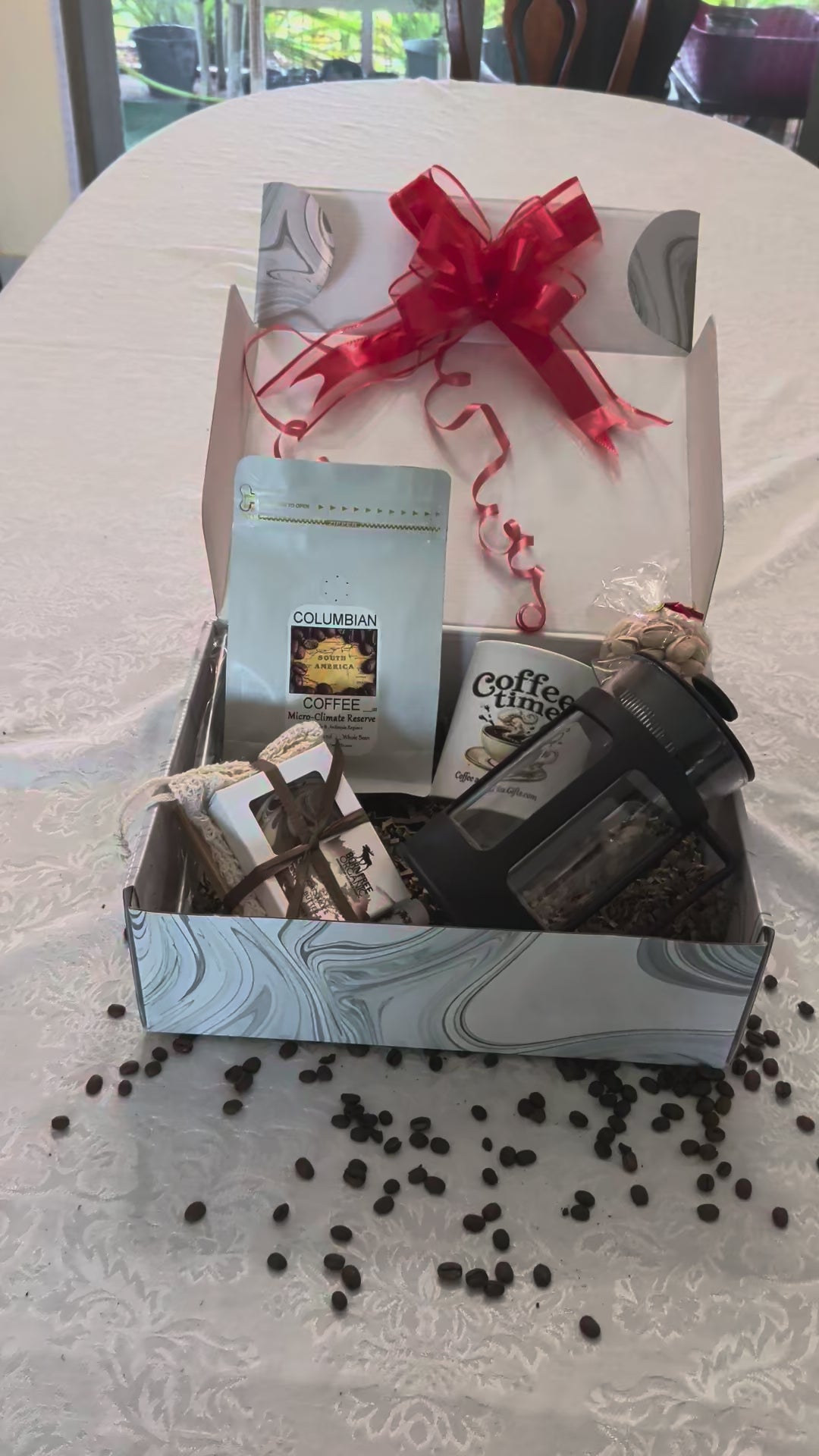 Colombian Micro-Climate Reserve Coffee Gift Box — Brewer, Mug & Soap Set