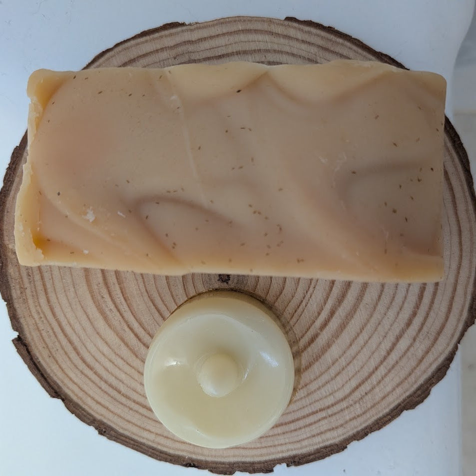 Goat Milk Soap and Lighted Cedarwood Soap Tray